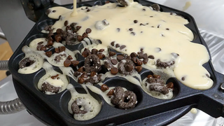 oreo วาฟเฟิลช็อกโกแลต - อาหารข้างทางเกาหลี
