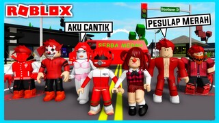 24 Jam Serba Merah Di Roblox Brookhaven ft @Shasyaalala