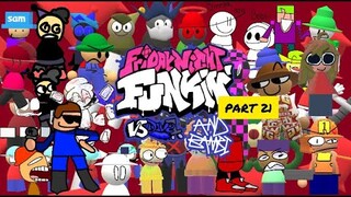 FNF vs Dave and Bambi ALL CHARACTERS PART 21 | Bosh, Charcoal, Paddy, Donut Edition, FAN MADE