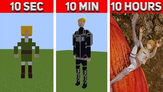 Armin Arlert in MINECRAFT: 10 Hours, 10 Minutes, 10 SECONDS!