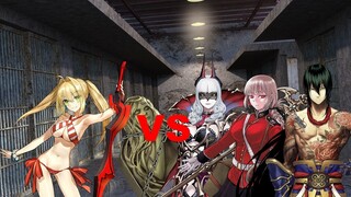 FGO Caster Nero (SOLO) VS a Vampire, Hot Nurse, & Shape-shifting Ruffian - Summer Challenge Quest