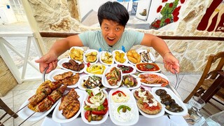 Eating ENTIRE 20 Dish GREEK FEAST & All You Can Eat GREEK BREAKFAST BUFFET in Crete