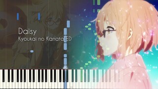 [Animenz Transcription + Sheets] Daisy - Kyoukai no Kanata ED