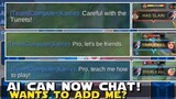 AI AND BOTS CAN NOW CHAT 😂 PRAISES YOU AND USES EMOTES?!! | MOBILE LEGENDS AI IS GETTING SMARTER?