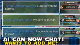 AI AND BOTS CAN NOW CHAT 😂 PRAISES YOU AND USES EMOTES?!! | MOBILE LEGENDS AI IS GETTING SMARTER?