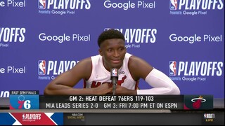 Victor Oladipo on 19 Pts in 30th birthday as Miami Heat def. Philadelphia 76ers 119-103 to lead 2-0