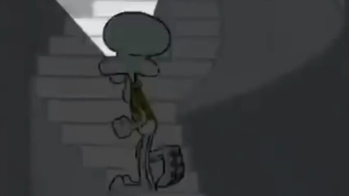 Spongebob Squarepants Squidward menaiki tangga