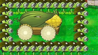 99 Gatling Pea Cob Cannon vs Zomboss - Plants vs Zombies