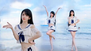 Swimsuit at the beach! Can I take you down? [Vertical] Summer smile💕