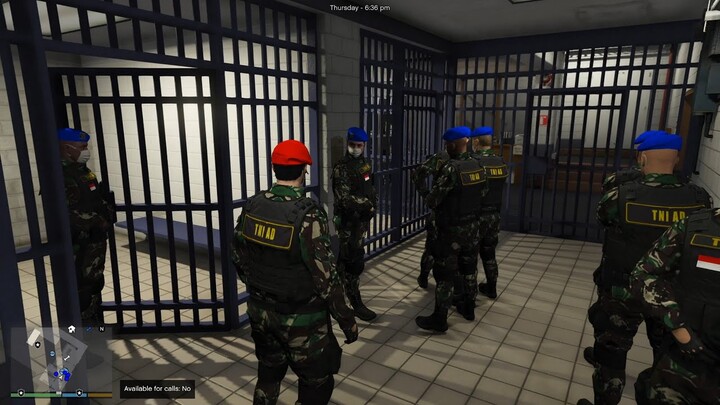 Pasukan TNI Kejar Napi Kabur Dari Penjara! GTA 5 Mod Polisi Indonesia