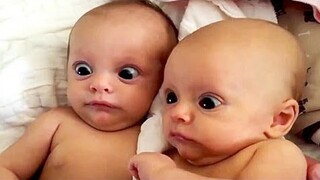 Video Lucu Bikin Ngakak Terbaru : Bayi kembar yang sangat imut dan lucu di planet ini