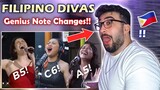 FILIPINO SINGERS: Genius Note Changes (Regine, Morissette, Katrina, Jona, Lani, Kyla) | REACTION