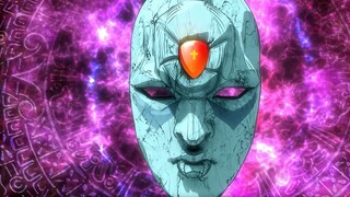 By wearing the stone demon mask inlaid with red stone, the Pillar Man can overcome the sun.