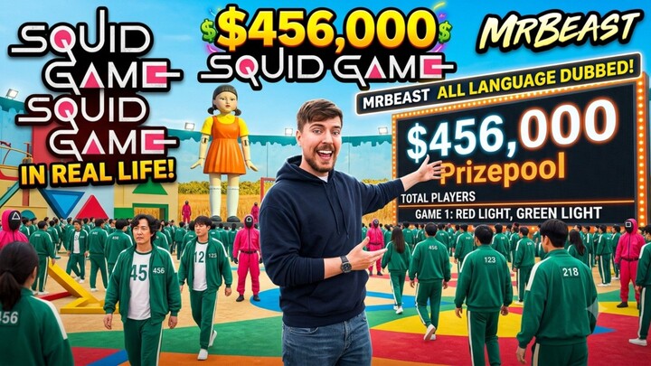 $456,000 Squid Game In Real Life! Toon Squad Leader