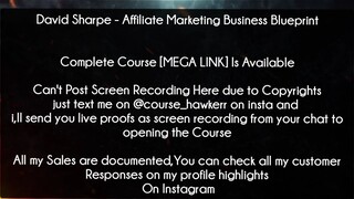David Sharpe Course Affiliate Marketing Business Blueprint download