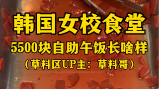 What does the 5,500 yuan buffet lunch in a Korean girls’ school cafeteria look like?