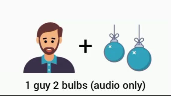 1 guy 2 bulbs video (audio only)