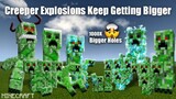 Creeper Explosions Bigger Than Nuclear Bomb in Minecraft
