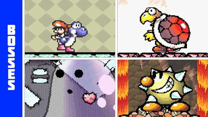 Yoshi's Island Super Mario Advance 3 (GBA) - All Bosses