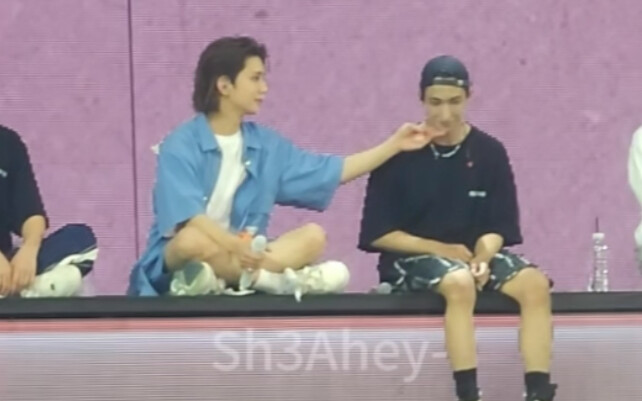 Shuomin got scolded by his older sister for trying to sneak some snacks ^^