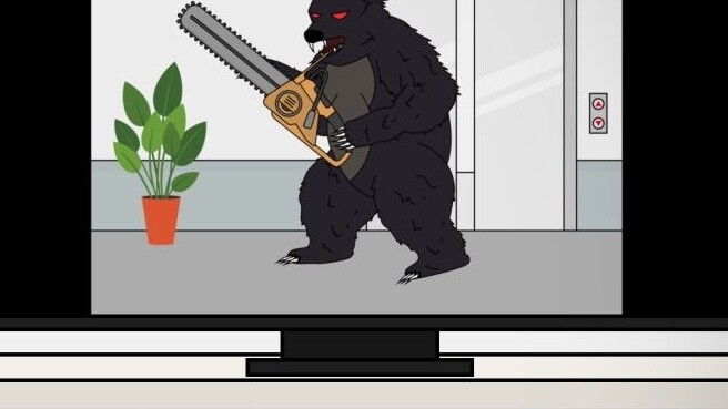 AI predicts death at 3 a.m., and then heavy footsteps resembling those of a bear are heard outside t