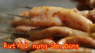 Barbekyu Shandong China: Usus laut panggang 