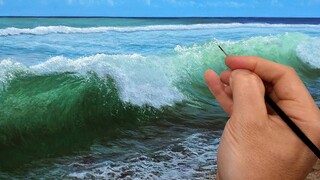 How to paint a crashing wave  | Time lapse | Episode 192