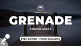 Grenade - Bruno Mars (Even Lower Key - Piano Karaoke)
