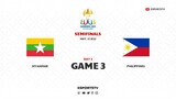 Myanmar vs Philippines GAME 3 SEA Games Cambodia 2023 | MYA vs PHI ESPORTSTV