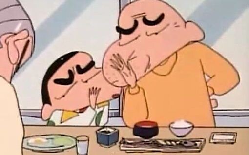 Although Shin-chan usually thinks his grandfather is nagging, he actually loves him very much.