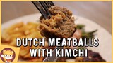 [#PlayKoreanFood_Season2] Dutch Kimchi Meatballs | Dutch Korean Food Fusion