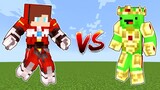 Armor Hero JJ Maizen VS King Mikey Maizen in Minecraft