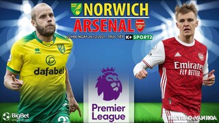 NGOẠI HẠNG ANH | Trực tiếp Norwich vs Arsenal (22h00 ngày 26 /12) K+SPORTS 2. NHẬN ĐỊNH BÓNG ĐÁ