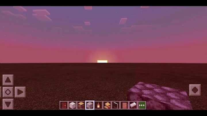 sunset in minecraft
