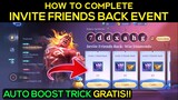 HOW TO COMPLETE INVITE FRIENDS BACK EVENT | MOBILE LEGENDS BANG BANG