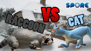 Racoon vs Cat | Animal Fight Club [S2E2] | SPORE