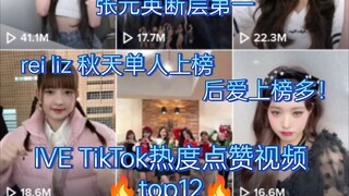 【IVE TikTok】张元英断层第一！rei liz&金秋天单人上榜！后爱也上榜！芙抖加油没有多少cha！张元英安宥真金秋天liz直井怜李瑞！期待一下年末啦！