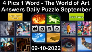 4 Pics 1 Word - The World of Art - 10 September 2022 - Answer Daily Puzzle + Bonus Puzzle