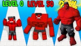 SuperHero Monster School: Red Hulk Minecraft vs Real Life - Minecraft Animation