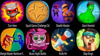 Tom Hero, Squid Game Challenge 3D, Stealth Master, Giant Wanted, Music Night Battle, Slap Kings ...