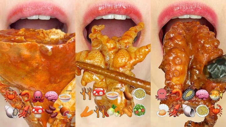 asmr SPICY EMOJI FOOD MUKBANG COLLECTION 매운 이모지 먹방 모음 eating sounds