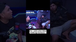 akhirnya andre suhen debat politik dgn kembaran nya #shorts