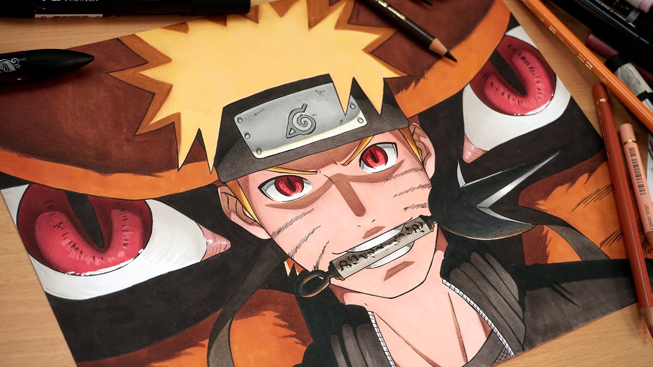 How to draw Naruto face (Video) – Step by step tutorial