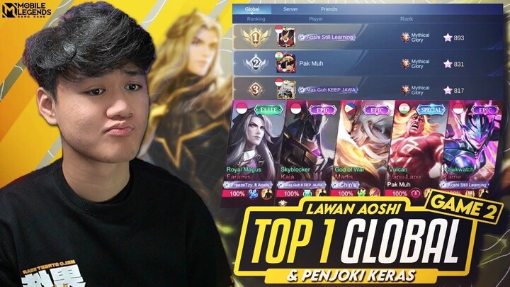 GAME 2 LANCELOT JEJE LAWAN TOP 1 GLOBAL AOSHI & PARTY PENJOKI KERAS ! HARD GAME