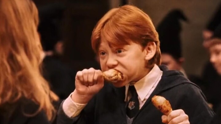 Hermione: Or do you think I'm trying to get him to eat ten drumsticks at a time?