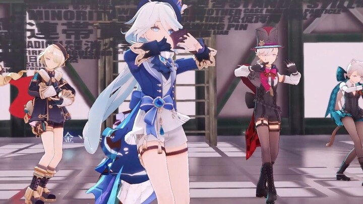 ｢脳内 Revolutionガｰﾙ｣Funina×Navia×Linny×Linette×Fimini [เก็นชินอิมแพกต์/MMD] Fontaine (Revolutionary Gi