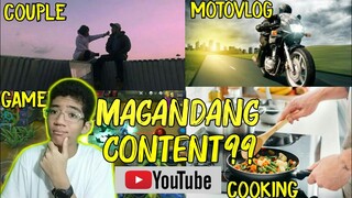 ANONG MAGANDANG CONTENT SA YOUTUBE?? PARA SA MGA BEGINNERS (YouTube Tips 003) Tagalog