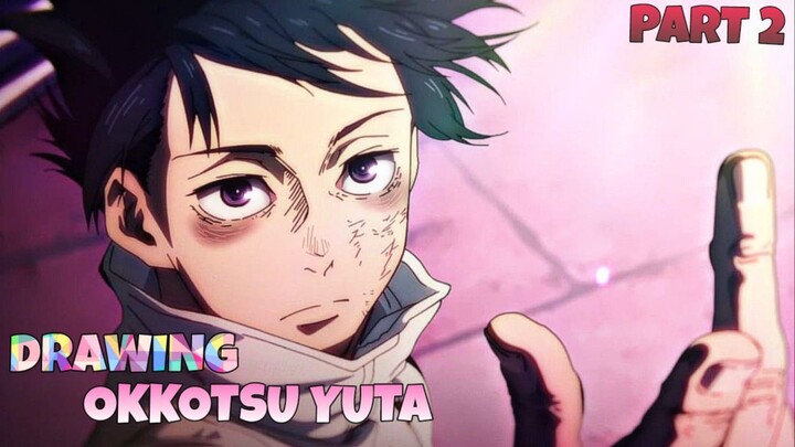 Menggambar Yuta Okkotsu dari anime Jujur kasian [Part 2]