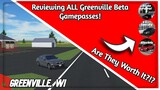 Reviewing ALL Greenville Beta Gamepasses! | Greenville Beta