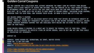 Golden Corral Coupons